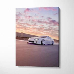 Toyota Supra MK4 High Resolution Museum Quality Vertical Car Canvas Print #002 - Picture 1 of 14
