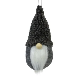 Figura de Navidad Northlight 7" Gris Felpa Pila Alta Vellón Gnomo - Imagen 1 de 5