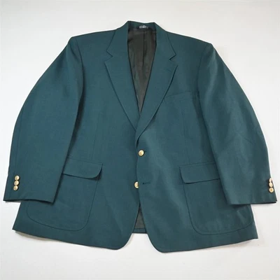 Blazer Traje Chaqueta Abrigo Deportivo De Colección Hecho en EE. UU. 52R Verde Hopsack Botón Dorado para Hombres Foto 1 de 4