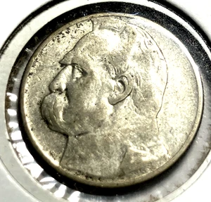 Elfe Polen 2 Zlote 1934 Silber Jozef Pilsudski 237 - Bild 1 von 2