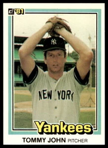 Donruss #107 1981 Tommy John New York Yankees como nuevo - Imagen 1 de 2