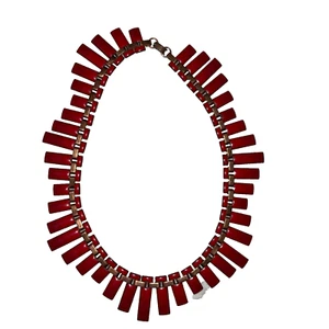 Matisse Vintage 50s necklace red copper collar MCM - Picture 1 of 11
