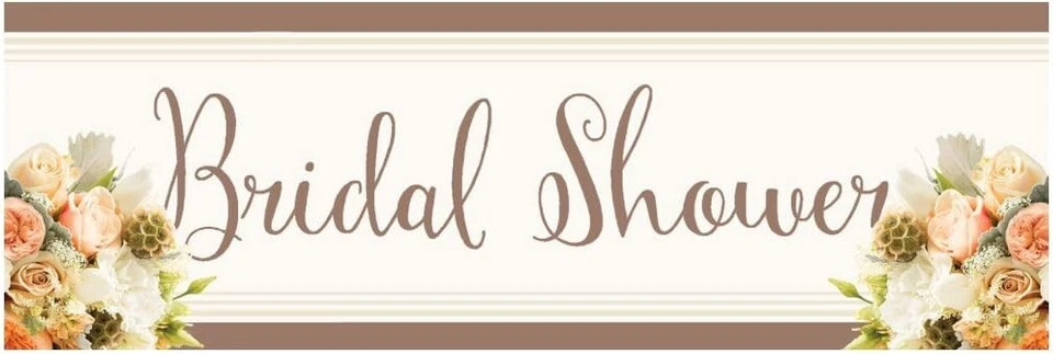 Rose Gold Bouquet Giant Bridal Shower Banner Bridal Shower Wedding Decoration - Image 1 of 1