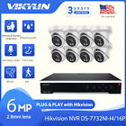 Hikvision 12MP 32CH 16 POE CCTV System 6MP ColorVu IP Camera two ways Audio Lot