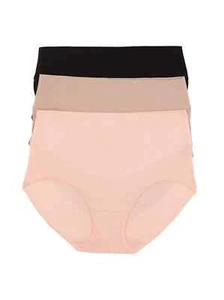 Felina 3 Pack Pima Cotton Stretch Wide CONTROL Waistband Panties SMALL 900820P3 - Picture 1 of 4