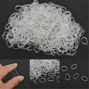 500Pcs/Pack Small Tiny Mini Hair Ties Elastics Rubber Bands Girls braid Plaits - Picture 1 of 11