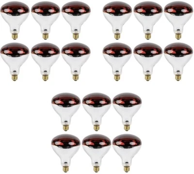 Westinghouse 6 Count 250W R40 Red Infrared Heat Lamp Bulbs - Pack of 3, 18 Bulbs - Image 1 of 2