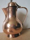 Antique Victorian small copper hot water jug with lid & tinned interior - PG 3