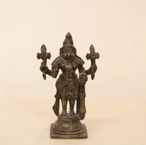 Antique Hanuman Statue Vintage Hindu Deity Anjaneya Sculpture Monkey God Idol - Picture 1 of 4
