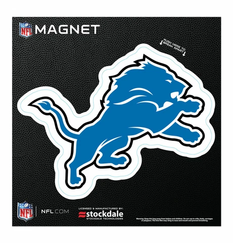 DETROIT LIONS 6"X6" DIE-CUT MAGNET FOR INDOOR OR OUTDOOR USE HIGH QUALITY Cover