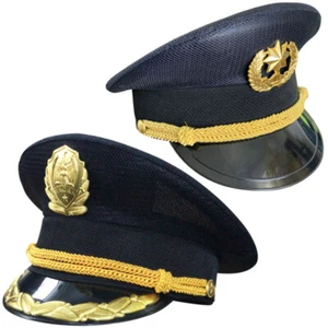 Hombres Malla Sombrero Capitán Rendimiento Gorra Policía Elegante Vestido Militar Disfraz Nuevo - Imagen 1 de 11