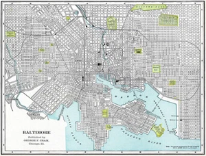 Baltimore - 1901 - Map Poster - Picture 1 of 1
