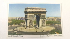 Postal vintage década de 1950 Arco del Triunfo París Francia Trans World Airlines - Imagen 1 de 2