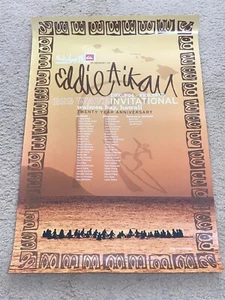 PÓSTER QUIKSILVER EDDIE AIKAU IRÍA 2004-05 WAIMEA BAY HI 20 ANIVERSARIO - Imagen 1 de 4