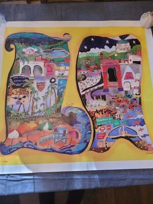 Linnea Pergola "LA" Signed 2009 Print On Canvas 14/295 With Certificate 33"x31" - Image 1 of 4