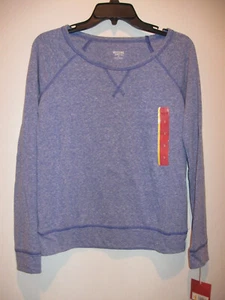 Mossimo Blue Heather Long Sleeve Pullover Top Size Small - Picture 1 of 3