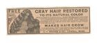 SPOOKY WOMAN GRAY HAIR RESTORED RHODES 1924 1.5" X 5" Newspaper Ad Clipping M210