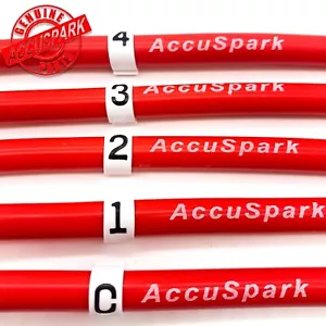 AccuSpark HT Lead Cable Number Set 1 - 4 Including Coil marker 7 & 8 mm - Picture 1 of 5