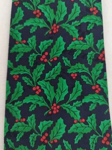 Krawatte Punze Krawatte Weihnachtsgrüße Feiertage Stechpalme Party Vintage - Bild 1 von 9