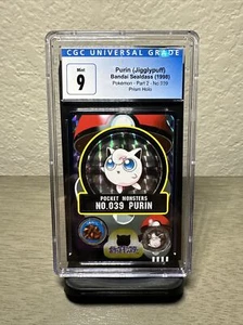 1998 Pokémon Japanese Bandai Sealdass Prism Purin Jigglypuff Part 2 #039 CGC 9 - Picture 1 of 2