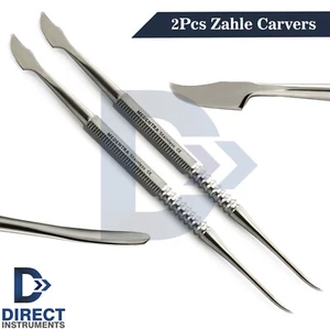 2Pcs Dental Zahle Wax Carver Porcelain and Modeling Carvers Lab Technician Knife - Picture 1 of 1
