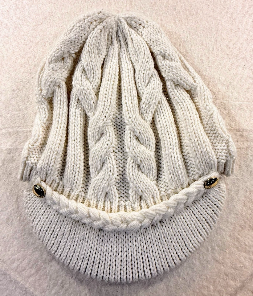 Gorro de punto con cable Calvin Klein Damas Blanco Marfil Foto 1 de 4