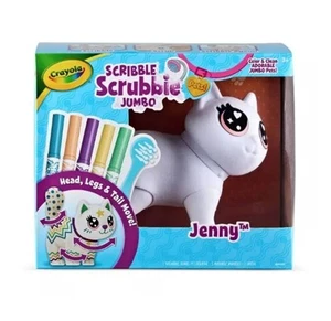 Crayola Scribble Scrubbie Jumbo Pet - Jenny - 6 Inch Customizable Cat Toy - Picture 1 of 6
