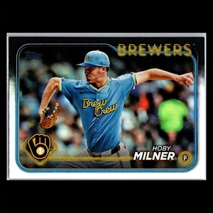 2024 Topps Update Series #US87 Hoby Milner Rainbow Foil - Milwaukee Brewers - Picture 1 of 2