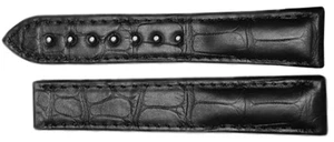 Omega Seamaster 19mm Inlet Schwarz Leder Ersatz Uhrenarmband/Armband 98000339 - Bild 1 von 1