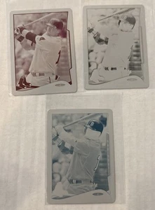 A.J PIERZYNSKI 2014 TOPPS MINI PRINTING PLATE LOT 1/1 MAGENTA CYAN BLACK RED SOX - Picture 1 of 8