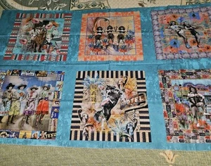 Moda HTF Shari Jenkins Retro Lipstick Cowgirl Cotton Fabric Panel 24" X 43" - Picture 1 of 10