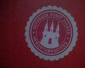 Siegelmarke Altoner  Stadt Siegel  Armenverwaltung   - Bild 1 von 2