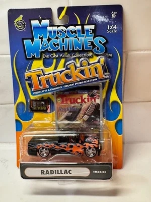 Muscle Machines Truckin’ RARE ‘97 Chevy Silverado Radillac Black Orange & Blue - Image 1 of 2