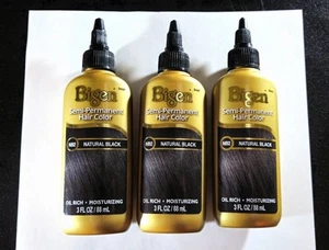 Hair Dye Bigen Semi Permanent NB2 Natural Black 3fl Oz Per Bottle LOT OF 3 - Picture 1 of 5