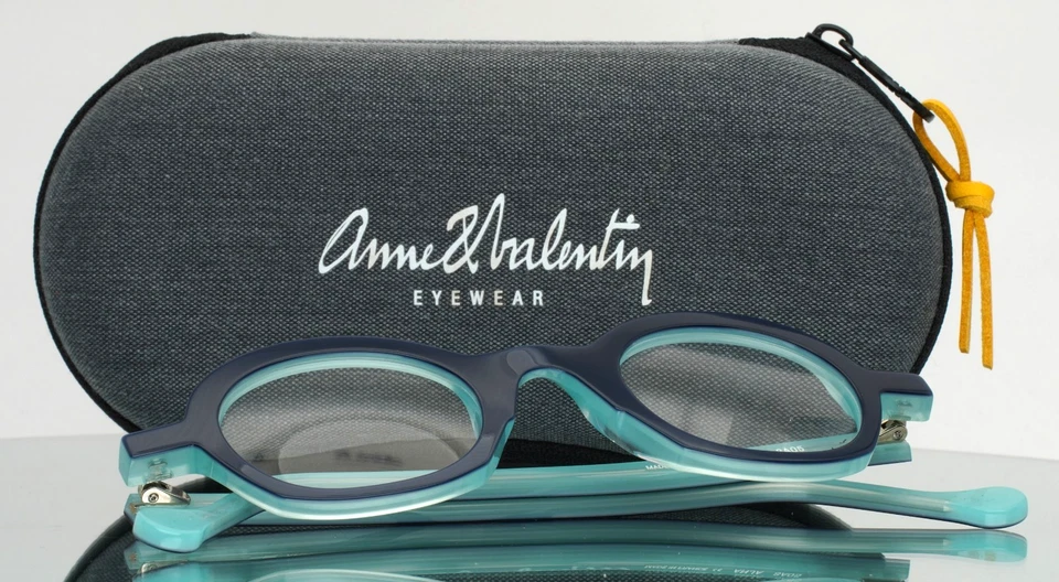 ANNE ET VALENTIN Anja 8A05 Navy Womens Oval Full Rim Eyeglasses 40-24-147 B:35 - Image 1 of 4