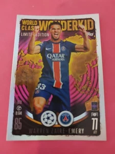 Warren Zaïre Emery PSG World Classe Match Attax Limited Édition Topps Carte Foot - Picture 1 of 3
