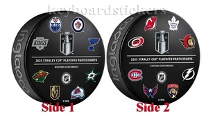 2025 NHL Stanley Cup Playoffs 16 Team Participants Hockey Puck 1st First Round - Picture 1 of 1
