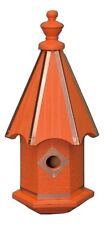 BIRDHOUSE & COPPER BIRD FINIAL - Amish Handmade Large House in 7 Vibrant Colors