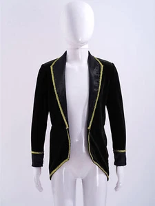 Kid Boy Showman Costume Magicians Tailcoat Tuxedo Jackets Halloween Cosplay - Picture 1 of 50