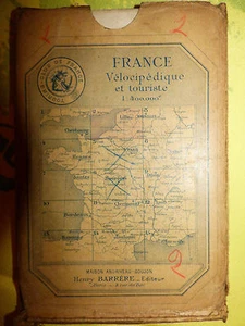 Carte papier Velocipedique et Touriste, Barrere N° 7, Centre ouest nantes 1899 - Picture 1 of 1