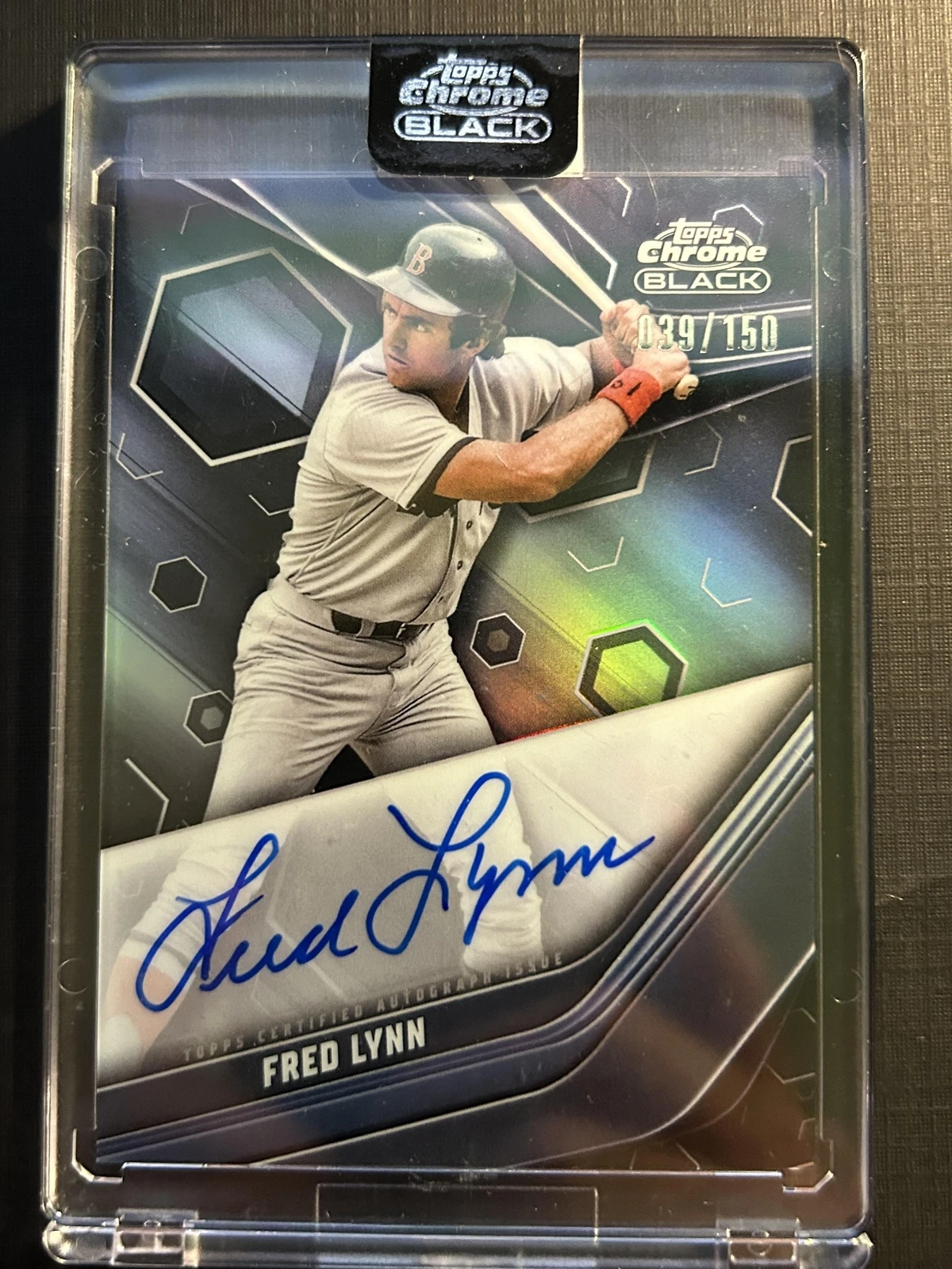 2023 Topps Chrome Black #CBA-FL Fred Lynn Autographs Refractor #/150