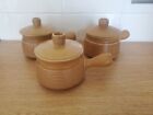 Denby Langley Canterbury Lidded Soup Bowls X 3 Or Individual Casseroles.