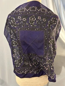 100% Cotton Extras Purple And Pink Paisley Print 21x22 - Picture 1 of 3