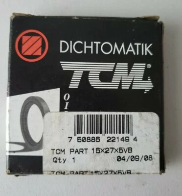 Nos Dichtomatik Oil Seal TCM 16x27x5vb 16x27x5vr - Image 1 of 4