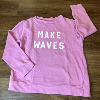 Jean + June Make Waves Girls Oversized Sweatshirt Size 8-9 Pink - Image 1 of 4