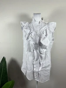 The Shirt Rochelle Behrens WOMENS White Sleeveless Top, Size XS - Picture 1 of 9