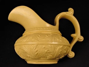 RARE c1840 RAISED RELIEF MINI CREAMER YELLOW WARE MINT - Picture 1 of 10