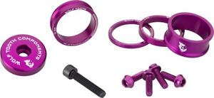 Pack of 2 Wolf Tooth BlingKit: Headset Spacer Kit 3, 5,10, 15mm, Purple