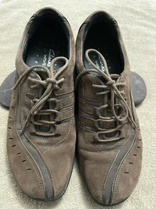Zapatos para caminar Clarks para mujer talla 8M rueda ondulada cuero nobuck Oxford - Imagen 1 de 11