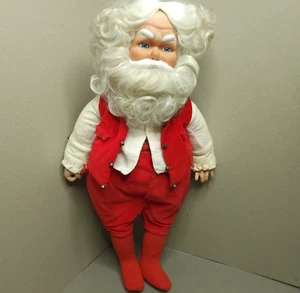 Muñeca de porcelana bisque vintage 1988 Danbury Mint Santa Claus 18 pulgadas decoración navideña - Imagen 1 de 13
